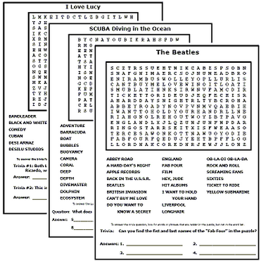 Printable Word Search Puzzles